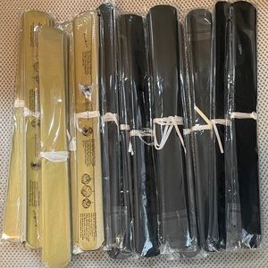 Pack of Gold and Black Folding Pom Poms